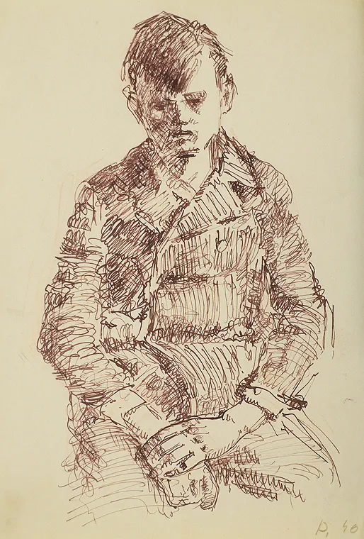 Jerzy Panek, Portret chłopca, 1940