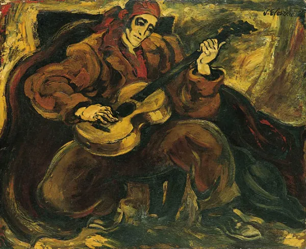 Stanisław Eleszkiewicz, Gitarzysta - Autoportret z gitarą, ok. 1930