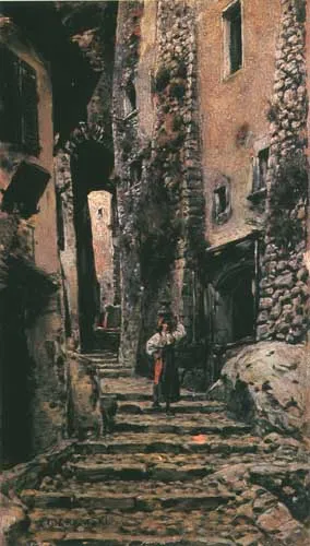 Aleksander Gierymski, Uliczka w Cervara ...