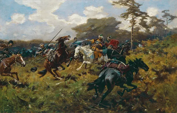 Józef Brandt, Potyczka z Tatarami