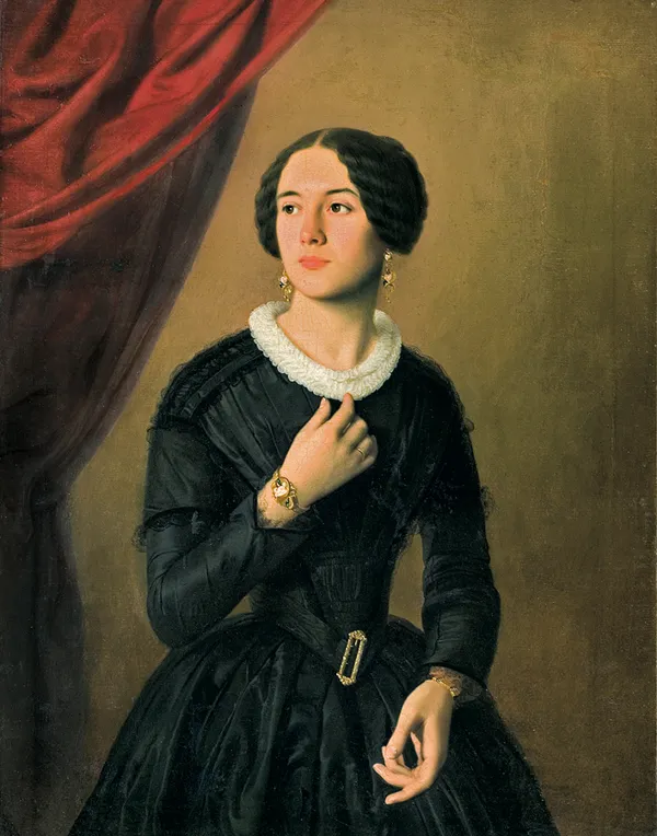 Romuald Roman Chojnacki, PORTRET MŁODEJ KOBIETY, 1848