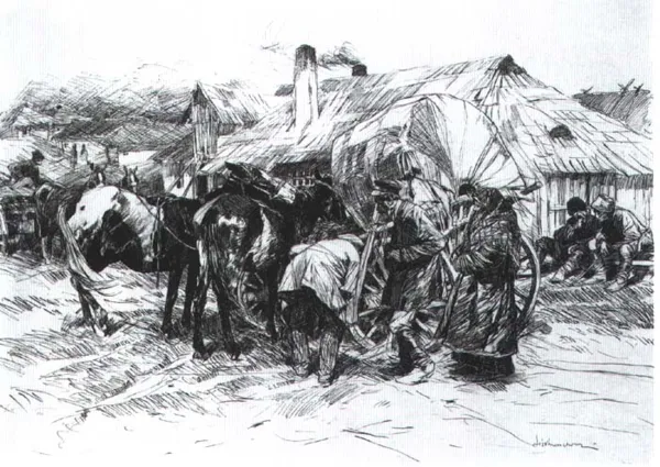 Stanisław Bohusz - Siestrzeńcewicz, Przed karczmą na Wileńszczyźnie