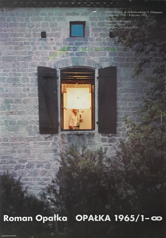 Freudenreich Wojciech Bokiewicz Jan, Plakat wystawy Romana Opałki, 1995