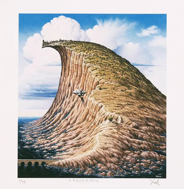 Jacek Yerka, Tsunami, 1998