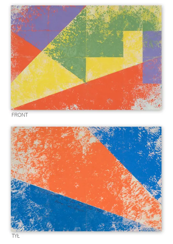 Hermann Glöckner, Kompozycja abstrakcyjna dwustronna, ok. 1970