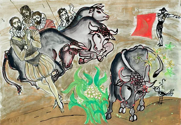 Katarzyna  Orthwein, Projekt ilustracji z corridą, 2000
