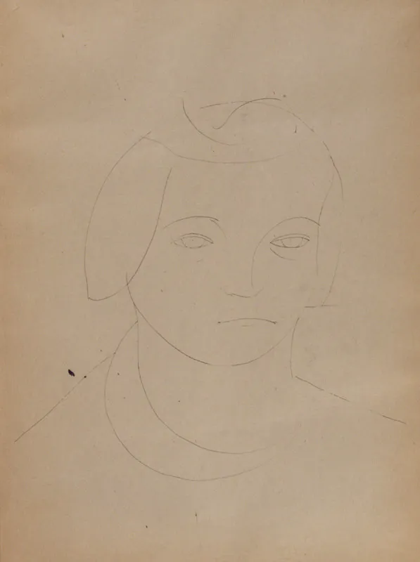 Roman Opałka, Portret dziewczyny, lata 50