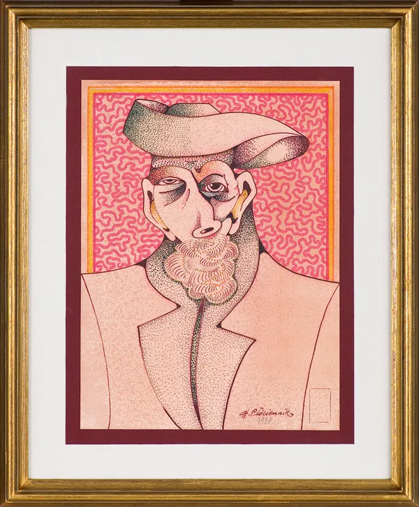 Henryk Płóciennik, Popiersie mężczyzny w kapeluszu, 1998