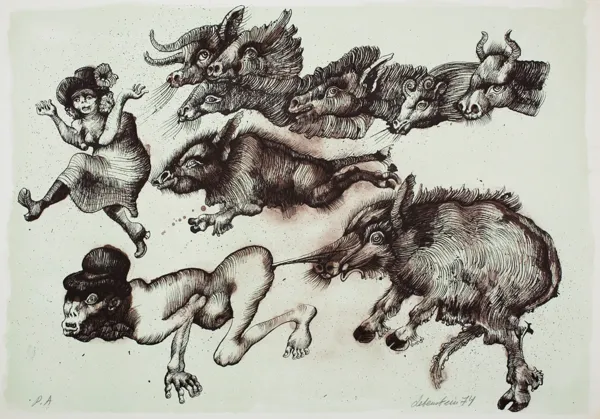 Jan Lebenstein, Z serii: Folwark zwierzęcy, 1974 