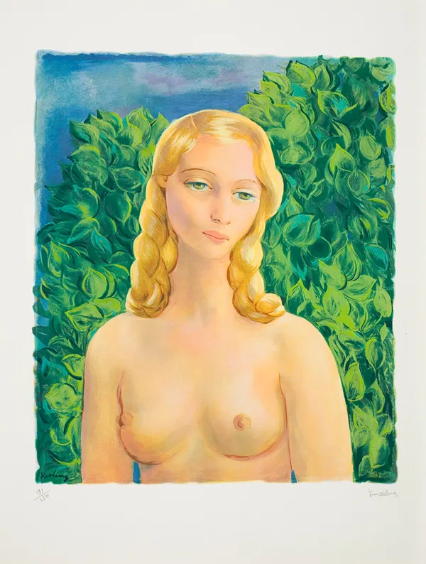 Mojżesz Kisling, Akt na tle liści