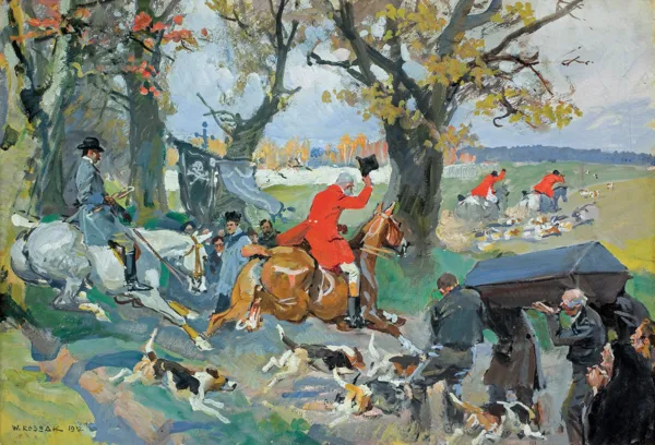 Wojciech Kossak, NIEMIŁE SPOTKANIE, 1912