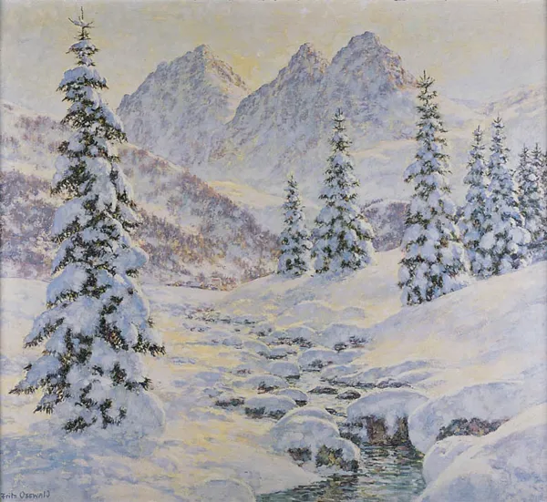 Fritz Osswald, ZIMA W ALPACH, lata 20. XX w.