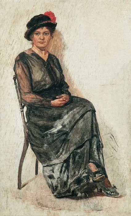 Józef Rapacki, PORTRET MŁODEJ DAMY, 1917