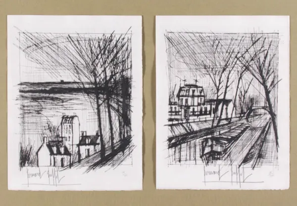 Bernard Buffet, 18. Dwa pejzaże miejskie