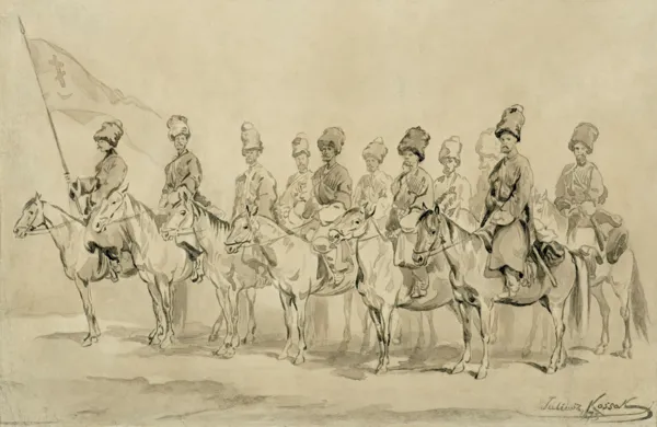 Juliusz Kossak, KOZACY DOŃSCY. KUBAŃCY, 1875 