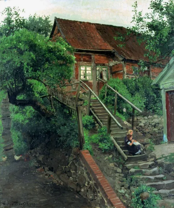 Hans Prentzel, Przed domem, 1907