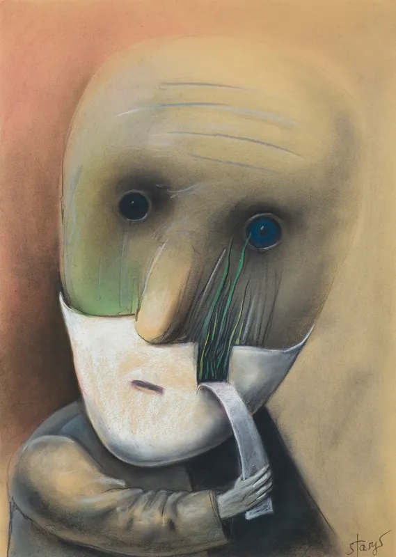 Stasys Eidrigevičius, GŁOWA, lata 90. XX w.