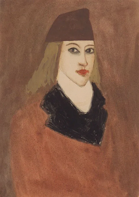 Jerzy Nowosielski,  Dziewczyna w brązowej czapce