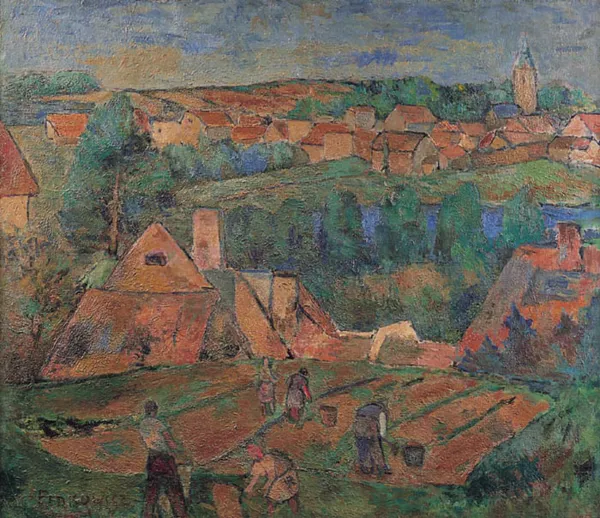 Jerzy Fedkowicz, MIKOŁAJKI - WIDOK MIASTECZKA, 1949