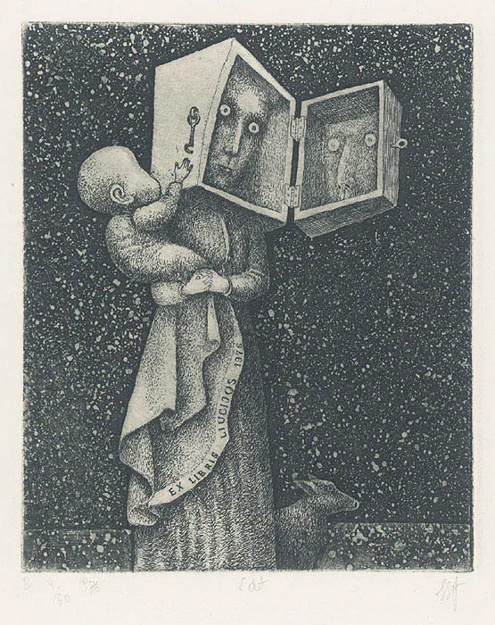 Stasys Eidrigevičius, Ex libris Liucijos, 1976