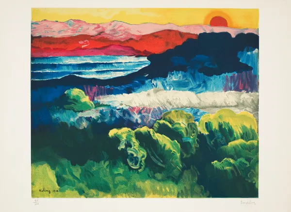 Mojżesz Kisling, Pejzaż z czerwonym słońcem