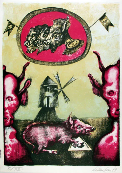 Jan Lebenstein, Z cyklu „Folwark zwierzęcy”, 1974 