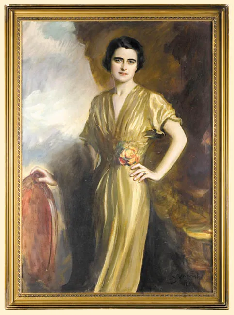 Bolesław Szańkowski, PORTRET DAMY Z KWIATEM PRZY SUKNI, 1938