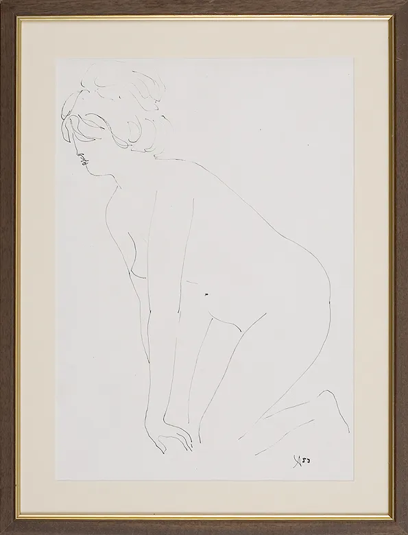 Adam Smolana, Akt klęczący, z cyklu Akty, 1959 