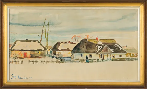 Julian Fałat, ZIMA. CHATY W WITKOWIE, 1910
