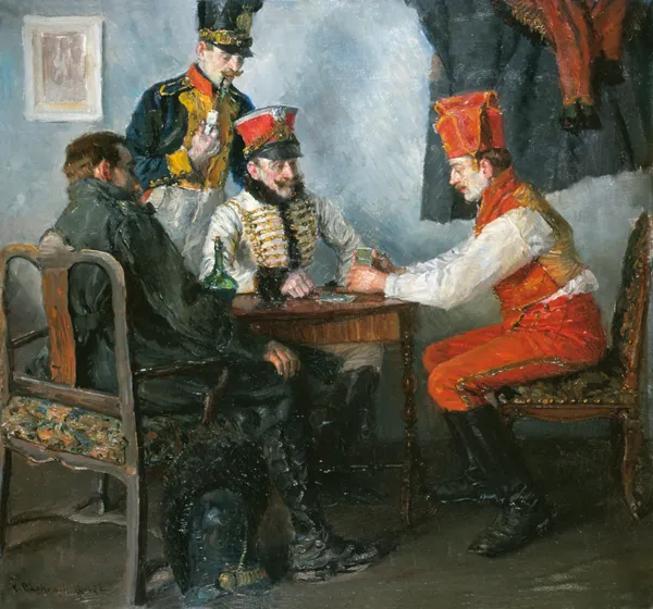 Emanuel Bachrach-Baree, Przy karcianym stoliku, przed 1900