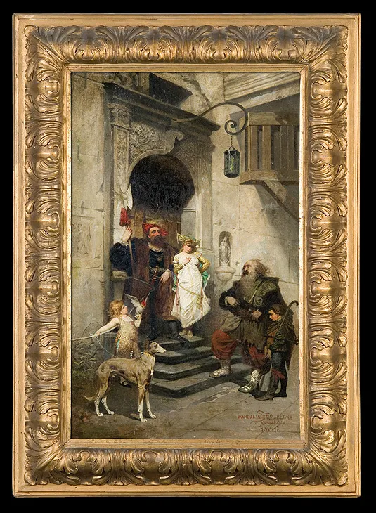 Wandalin Strzałecki, PRZED PAŁACEM, 1881