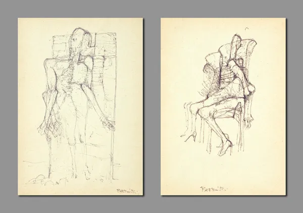 Zdzisław Beksiński, Bez tytułu [rys. dwustronny]