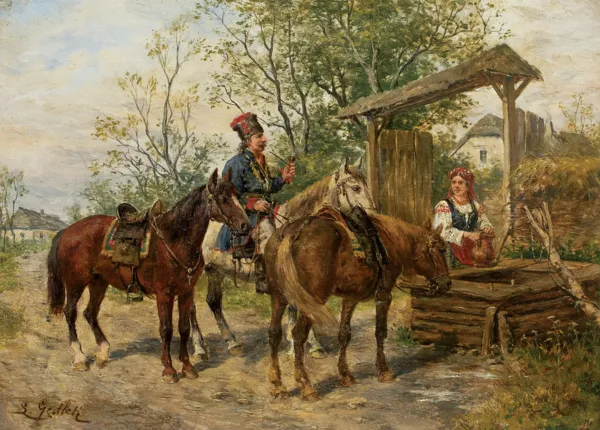 Ludwik Gędłek, KOZAK Z DZIEWCZYNĄ PRZY STUDNI