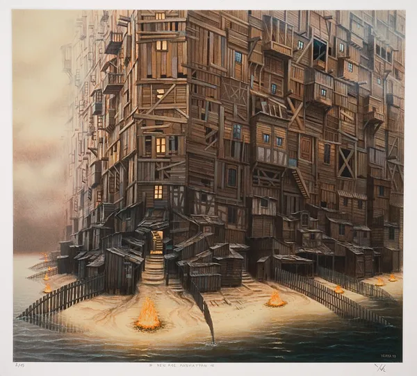 Jacek Yerka, New Age Manhattan, 1993