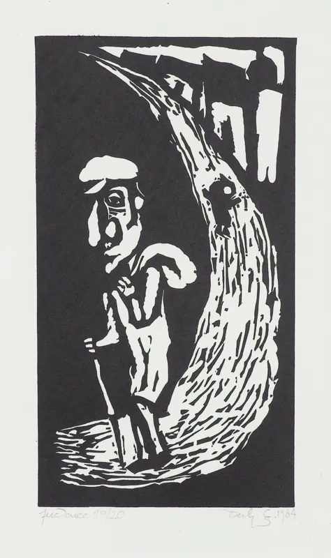 Jerzy Duda Gracz, KULAWY FISZKE, Z CYKLU JUDAICA, 1964