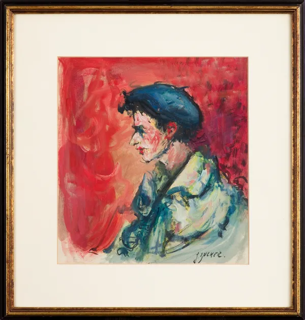 Jakub (Jacques) Zucker, PORTRET MŁODEGO MĘŻCZYZNY W CZAPCE