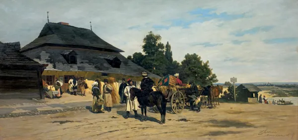 Władysław Szerner, PRZED KRAKOWSKĄ KARCZMĄ, 1877