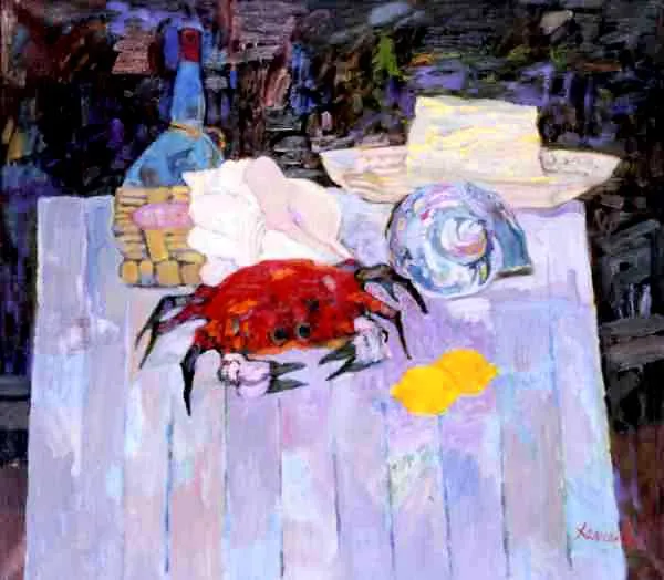 Jan Szancenbach, Martwa natura z krabem, lata 80