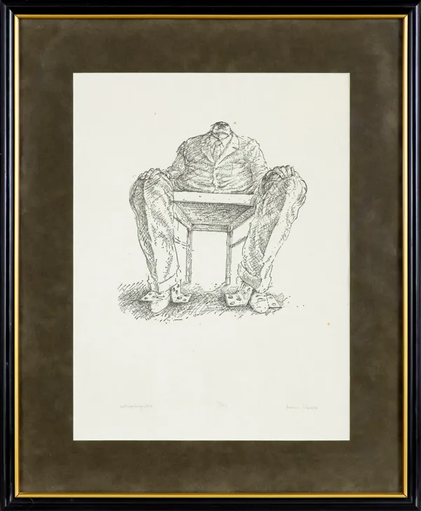 Janusz  Kapusta, PRZYKRĘCONY (RYS. SATYRYCZNY), LATA 70. XX W.