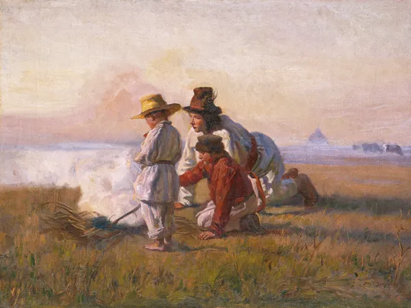 Józef Chełmoński, Pastuszkowie przy ognisku