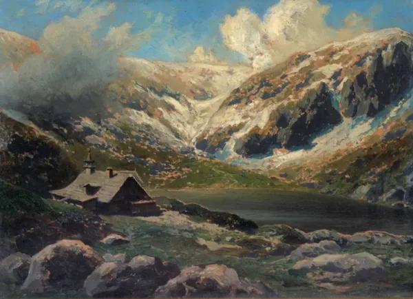 Paul Linke, Widok z Karkonoszy, ok. 1900