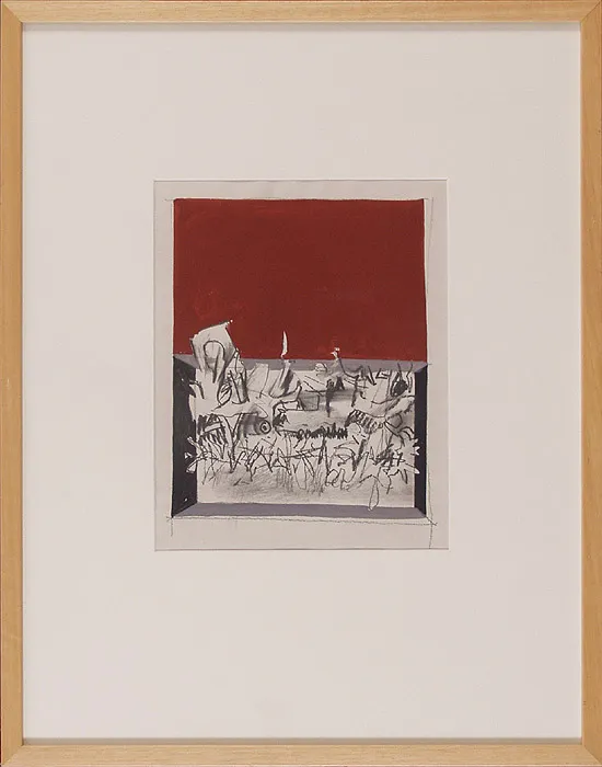 Aleksander Kobzdej, Kompozycja (szkic do Szczeliny), lata 60.