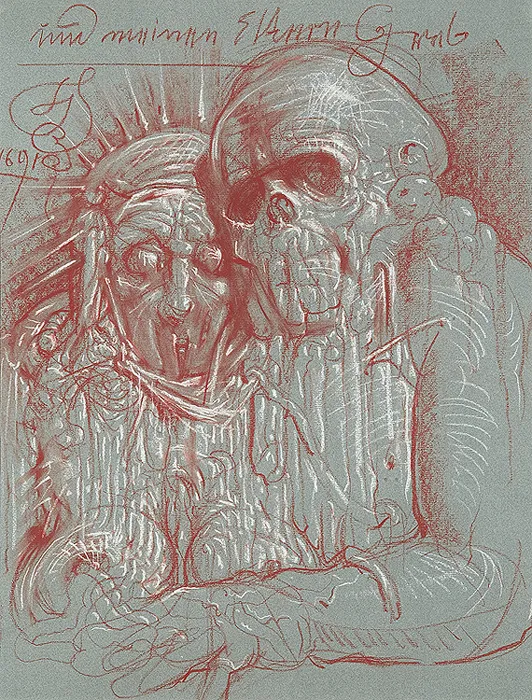 Franciszek Starowieyski, IM MEINEN ELTERN GRAB, 1991