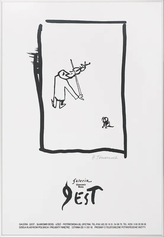 Henryk Tomaszewski, Plakat Galerii Gest w Łodzi, 1996