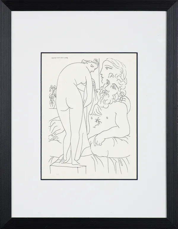 Pablo Picasso, Odpoczynek rzeźbiarza przed aktem z draperią