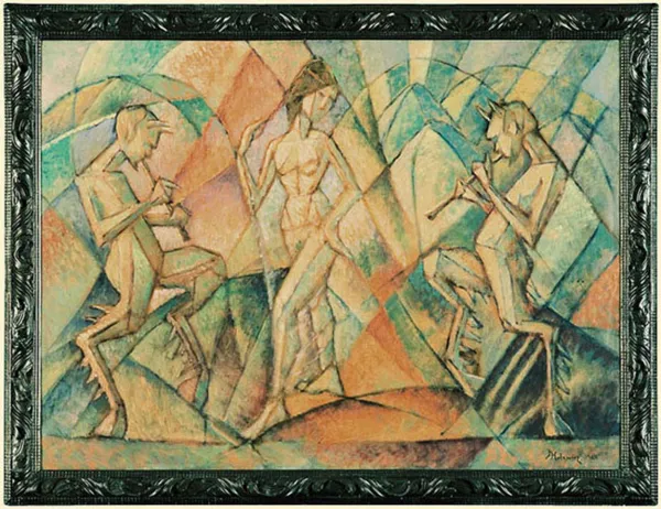 Jerzy  Hulewicz, Tancerka i grające fauny, 1925