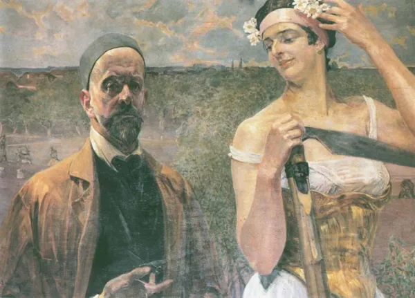 Jacek Malczewski, Autoportret z Thanatosem