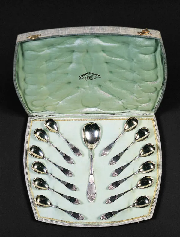 Autor nierozpoznany, KOMPLET ŁYŻECZEK DO LODÓW, ok. 1890