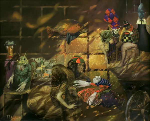 Tomasz Sętowski, KOMPOZYCJA Z MAŁPĄ, 1995