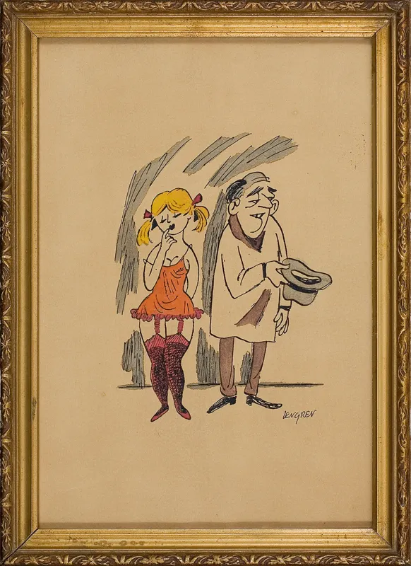 Zbigniew  Lengren, Rysunek satyryczny